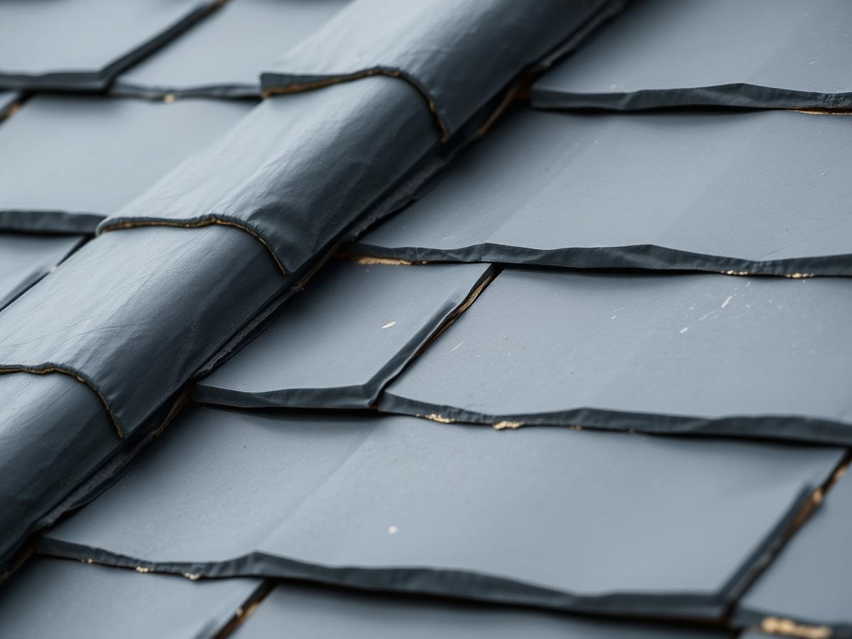 Détail d'une couverture en ardoise
